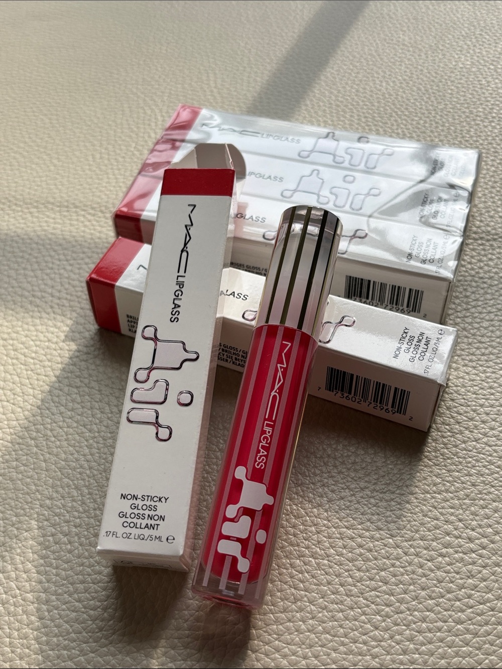 MAC Cosmetics Lipglass Gloss (4 full size lip gloss) shade:224 spritz